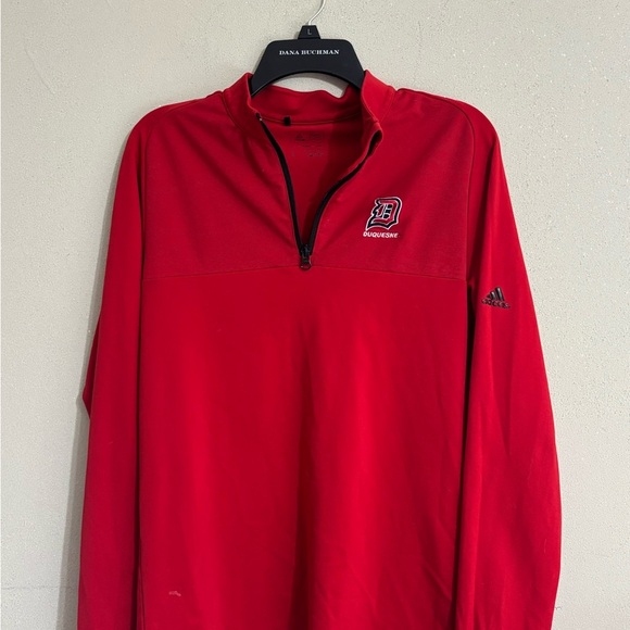 Adidas Duquesne Dukes Red Quarter Zip Pullover Women’s Small NCAA Game Day Top - Picture 1 of 4